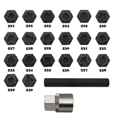 JEUCLEL wheel lock nut kit punch supports socket changes