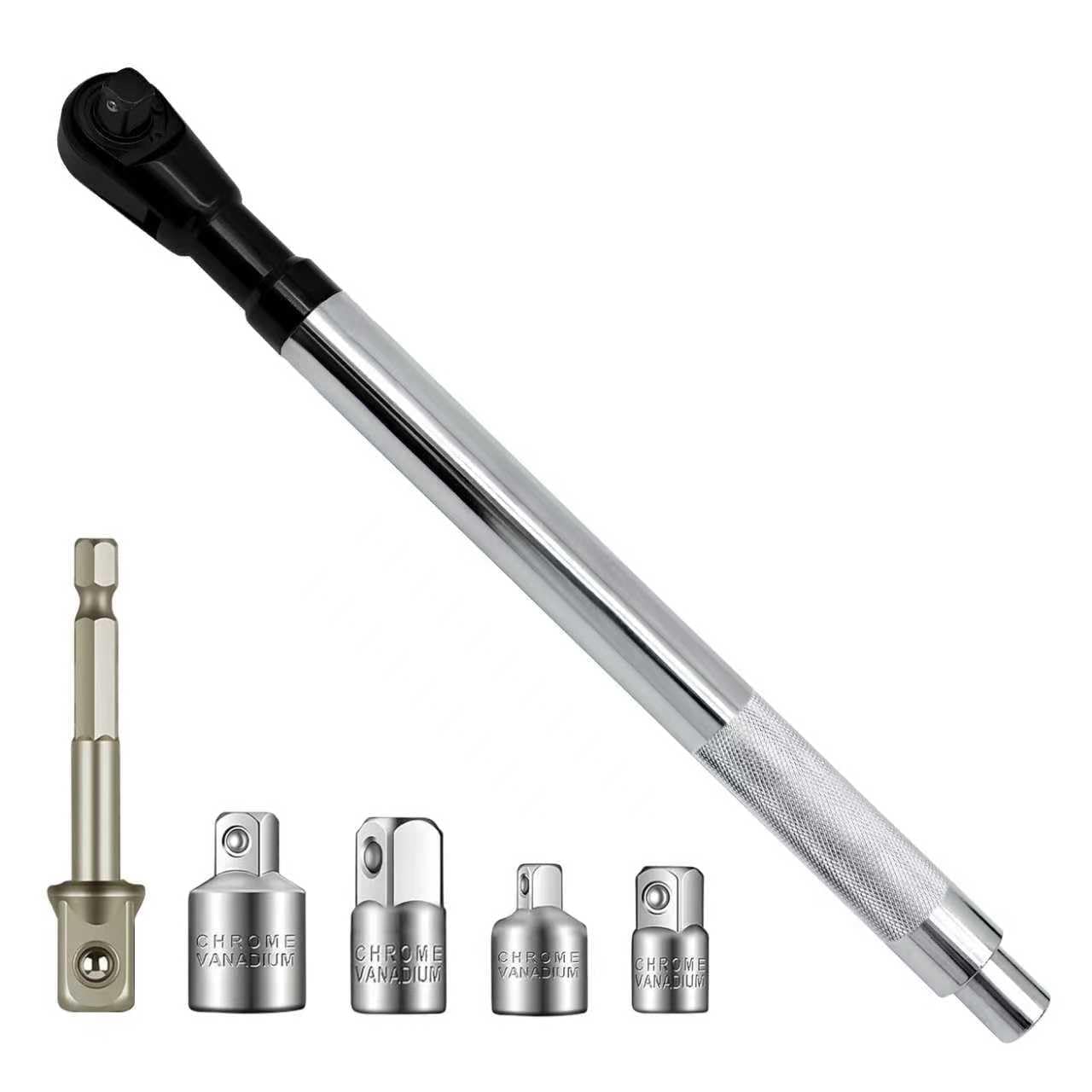 JEUCLEL offset extension wrench with a compact profile reaching tight spaces for automotive work.