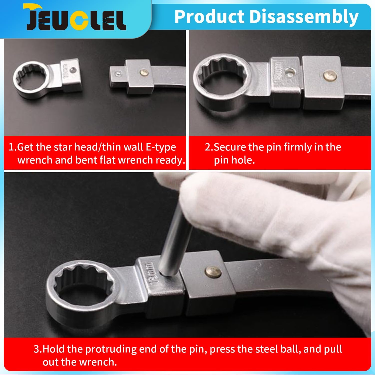 JEUCLEL portable plastic case keeps tools organized.