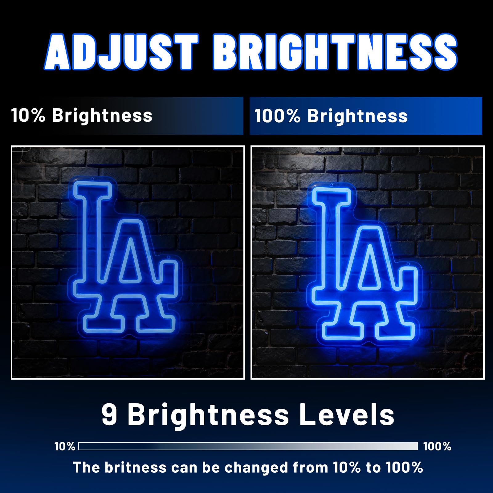 Jevuoyee LA neon sign bar wall light enhances welcome vibes.