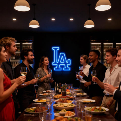 Jevuoyee LA neon sign game room glow boosts entertainment mood.