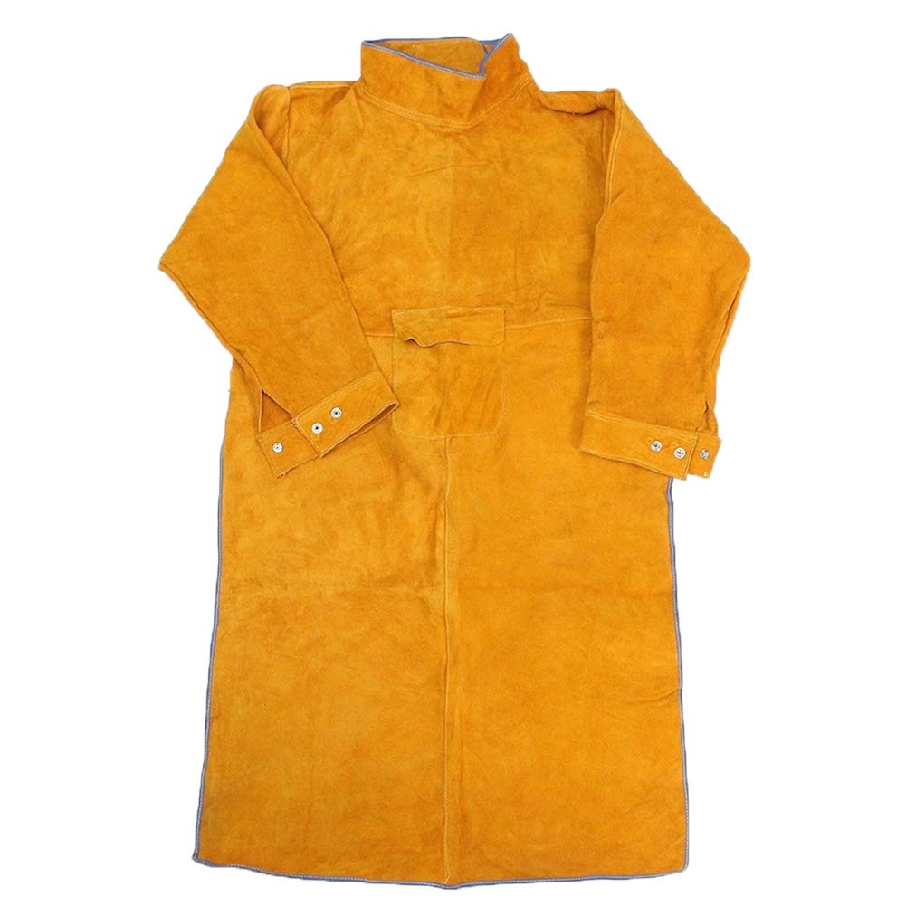 Jewboer Welding Apron high-collar protection shields neck from sparks
