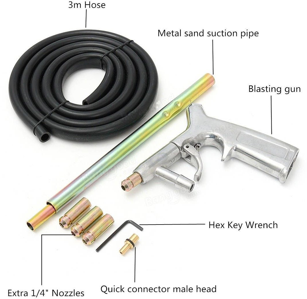 Jewboer sand blaster metal tube connected for smooth blasting flow