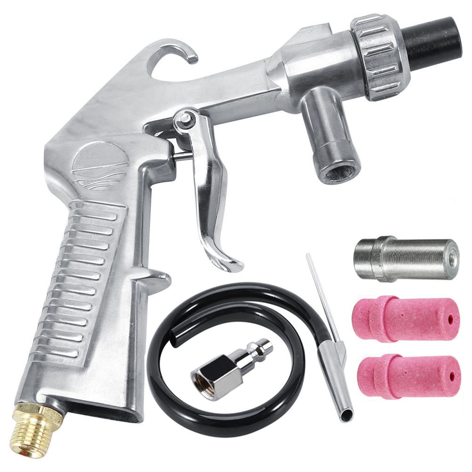 Jewboer sandblaster gun angled view showing ergonomic grip for comfortable blasting