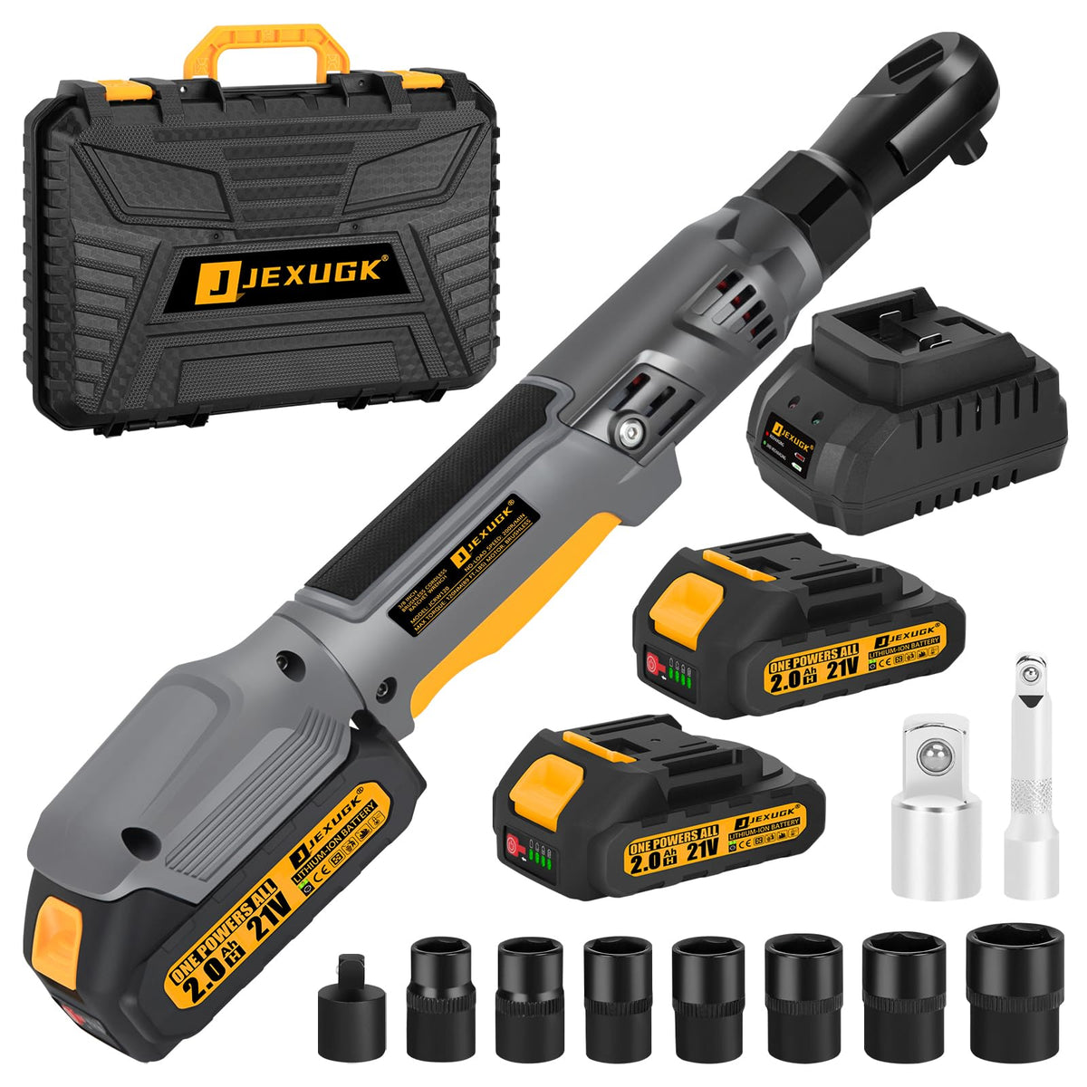 JEXUGK 120Nm cordless ratchet wrench applying strong torque for bolts and nuts