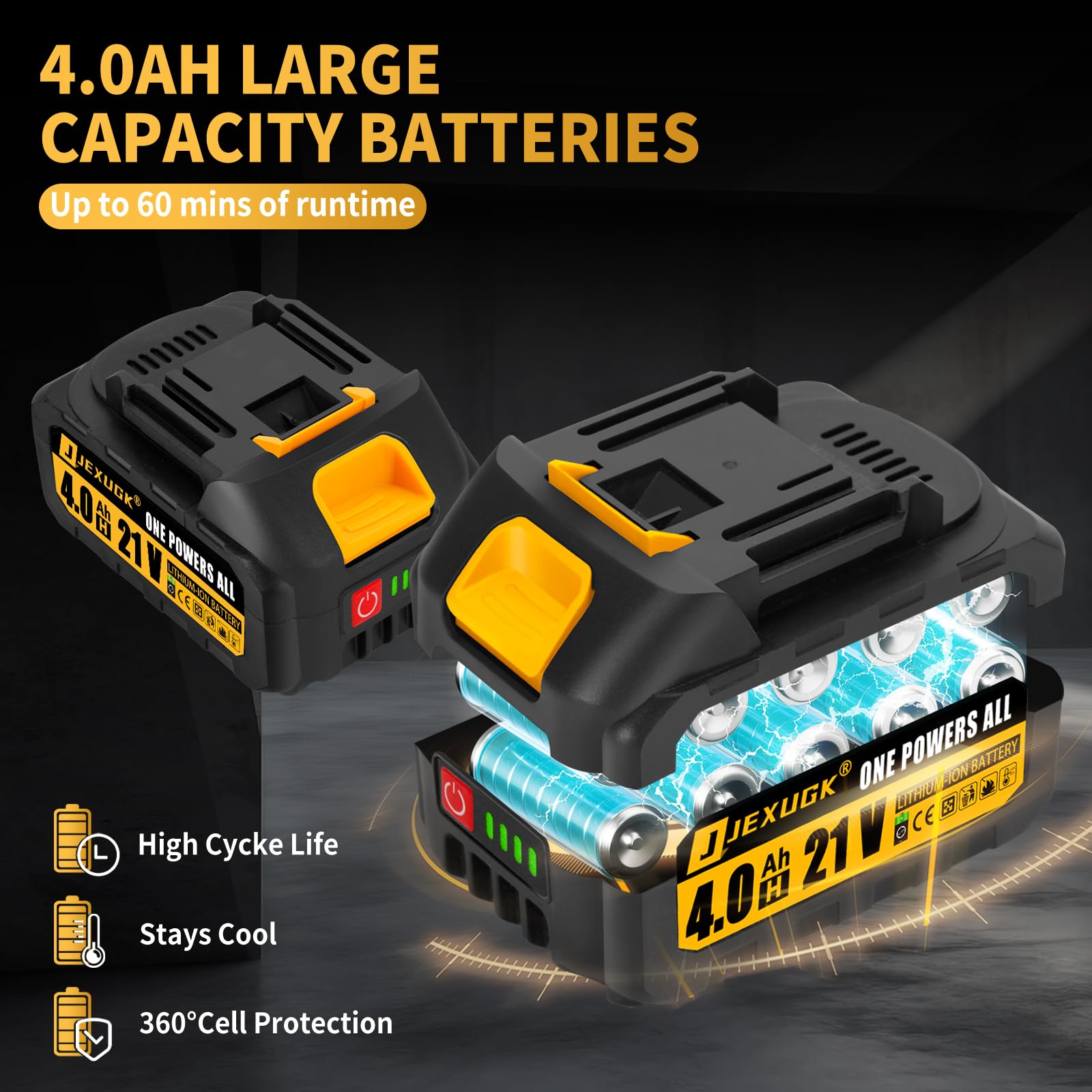 JEXUGK six-speed control for precise polishing adjustments