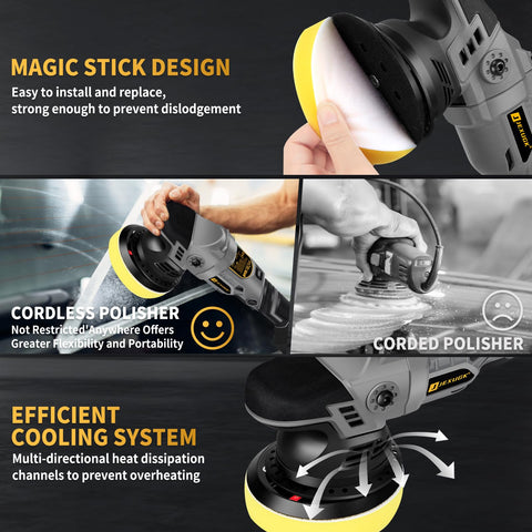 JEXUGK cordless portable design for unrestricted movement