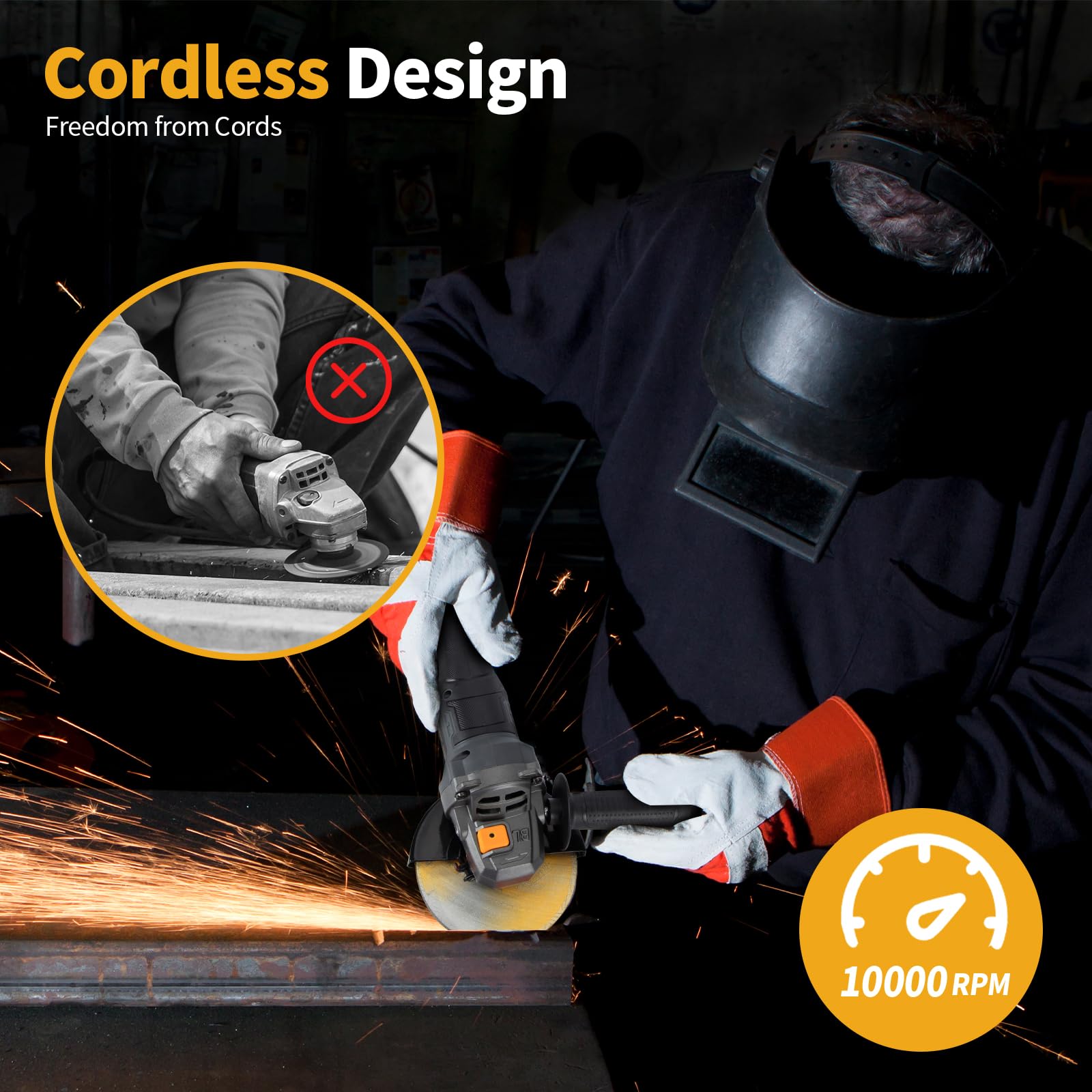JEXUGK ergonomic grip reduces vibration during use