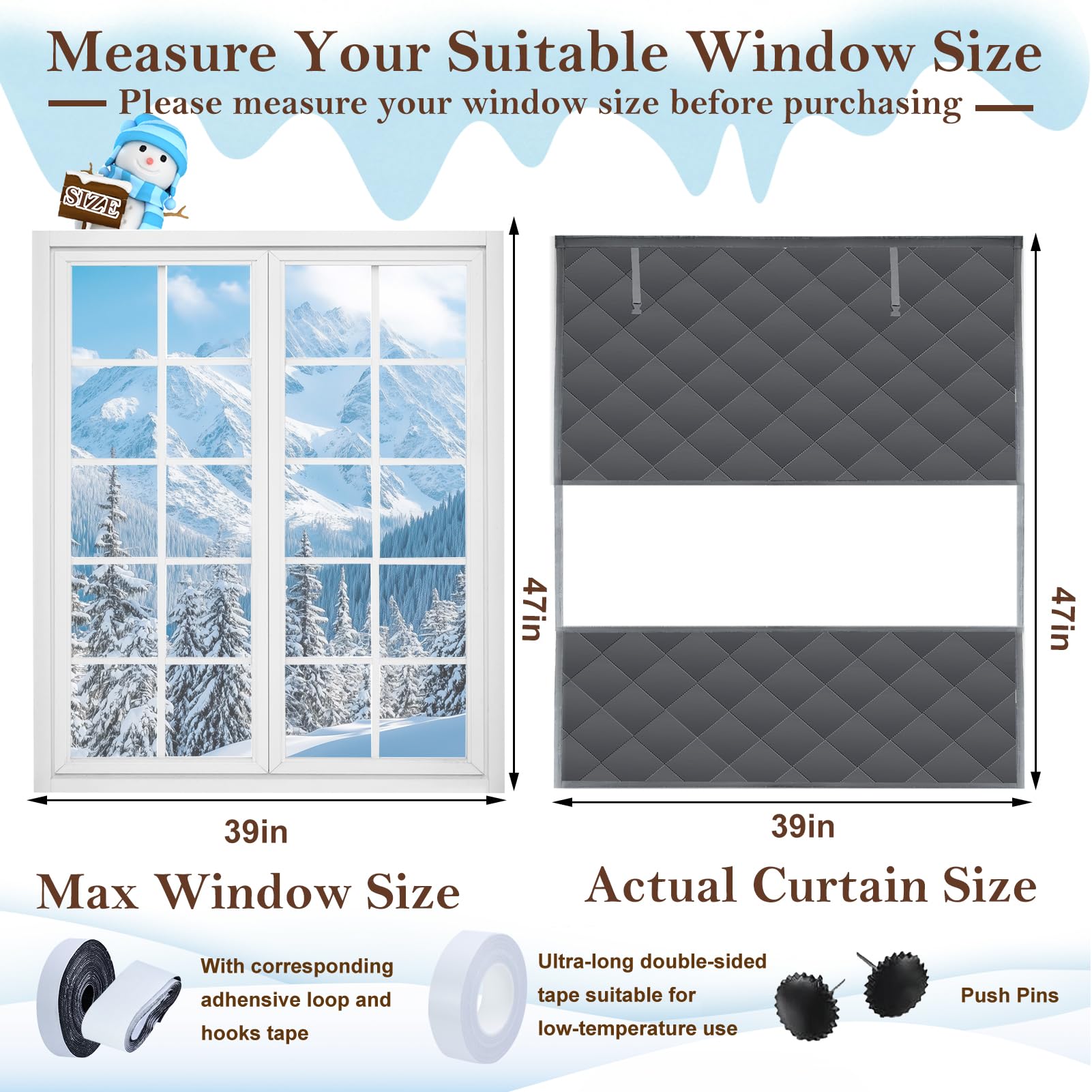Jeyeou window insulation in rolled-up position allows more light while keeping warmth in