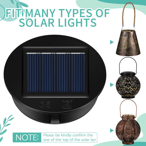 Jeyiour 12-pack solar top kit powers evenings with automatic charging.
