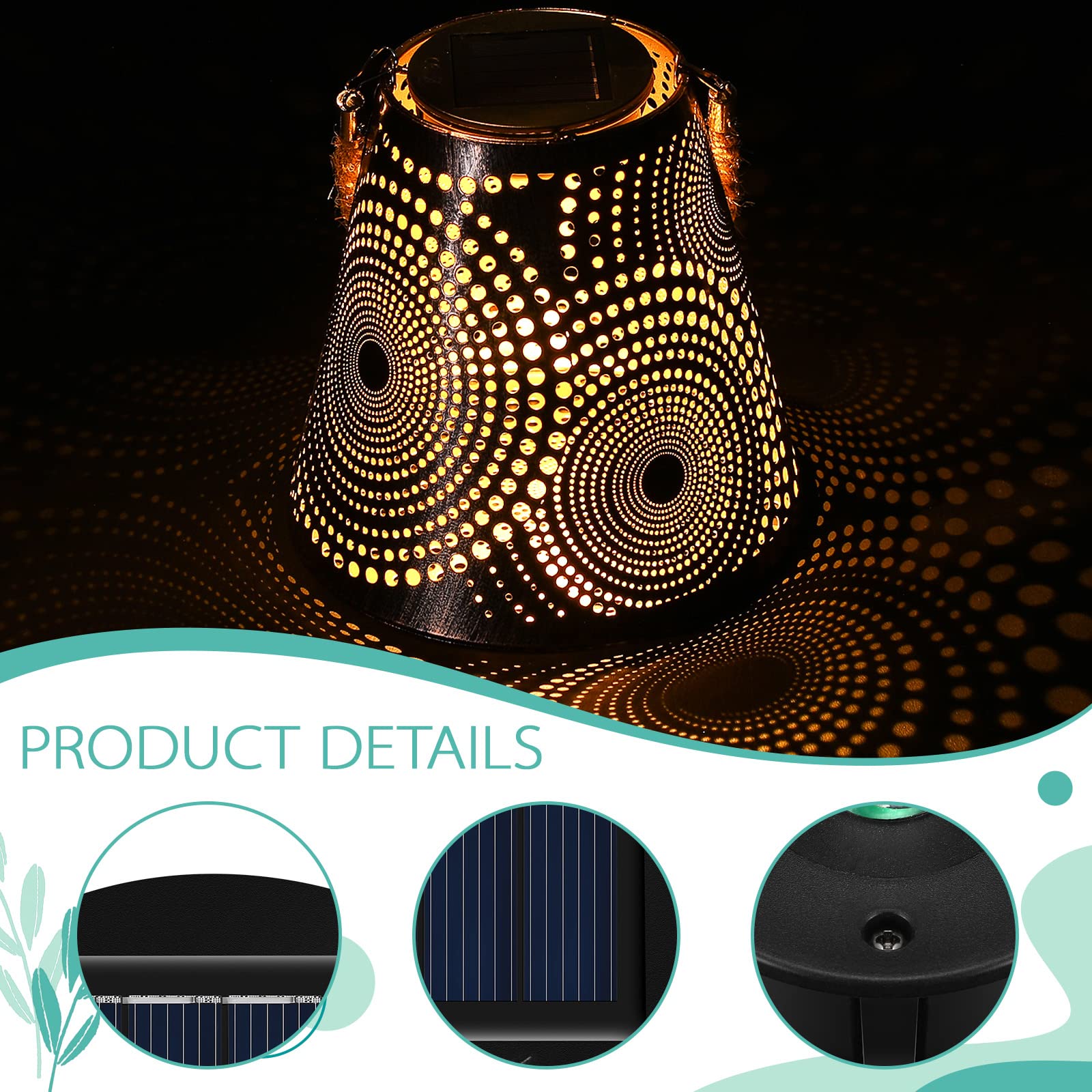 Jeyiour outdoor light top kit creates a tidy, wire-free lantern aesthetic.