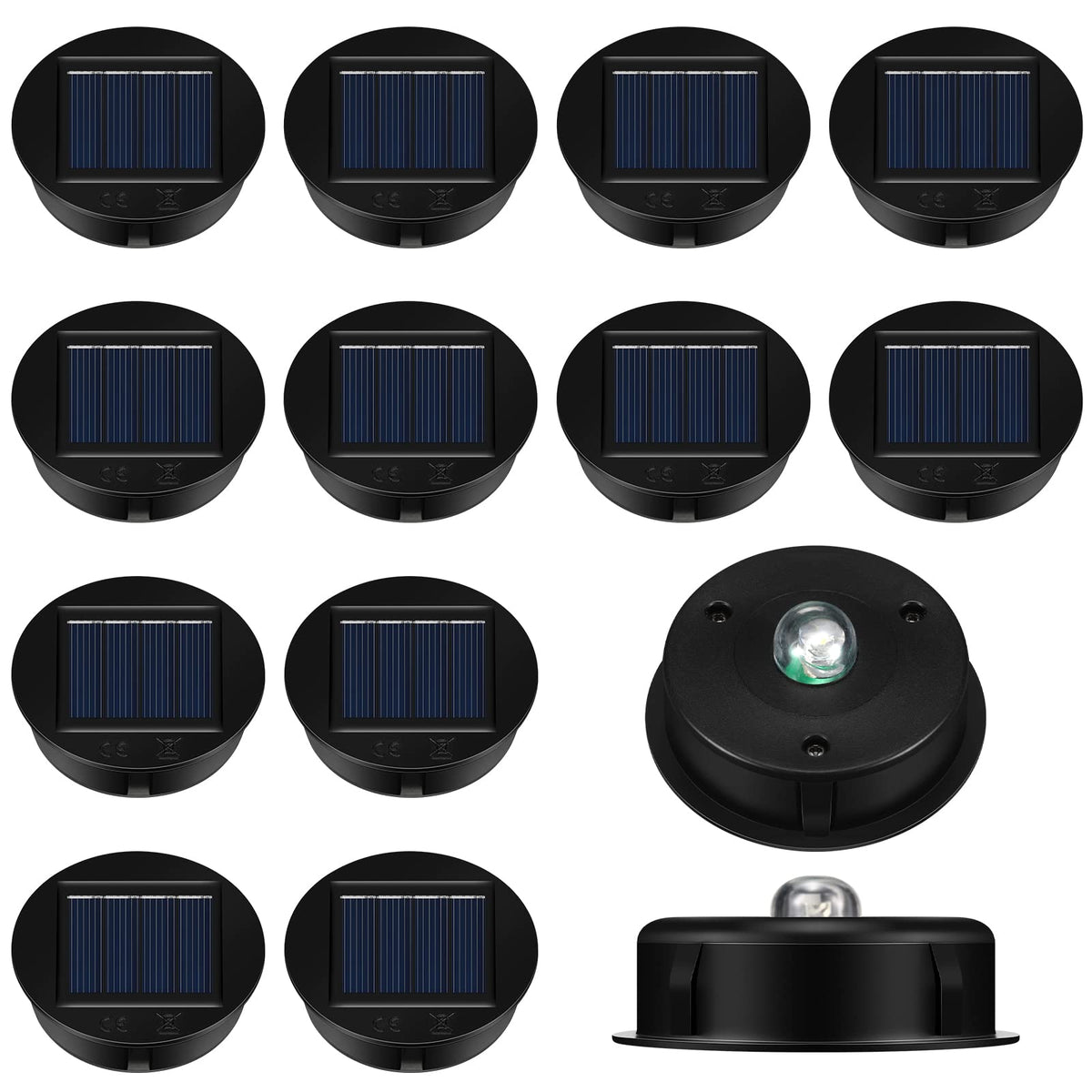 Jeyiour solar top 12pack for lanterns offers simple replacement and improved energy efficiency.