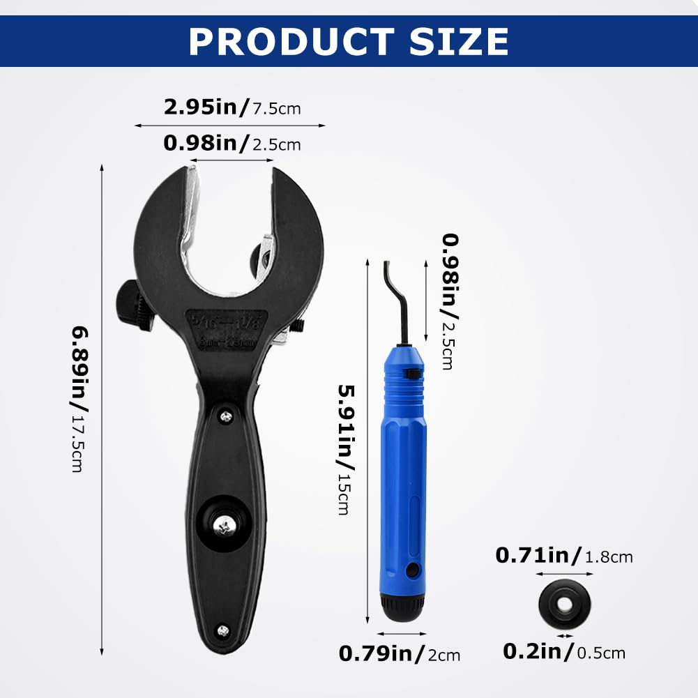Jeyntanc ratcheting cutter includes a deburring tool for smooth pipe edges