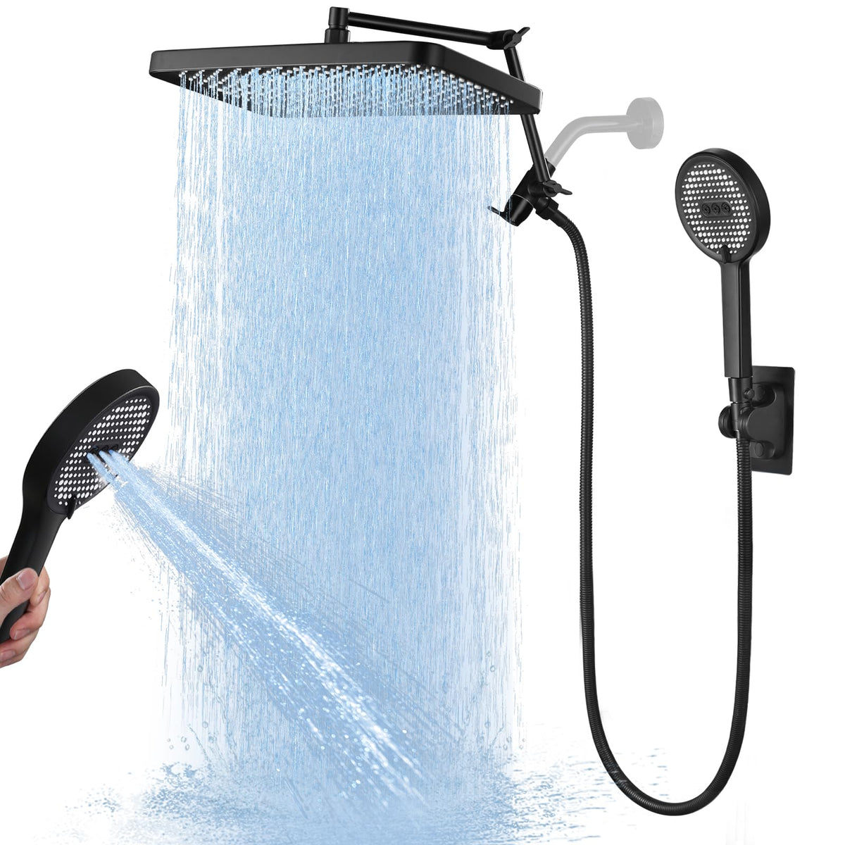 JFJIARUI 13-inch rain shower head offers broad coverage for a spa-like rinse