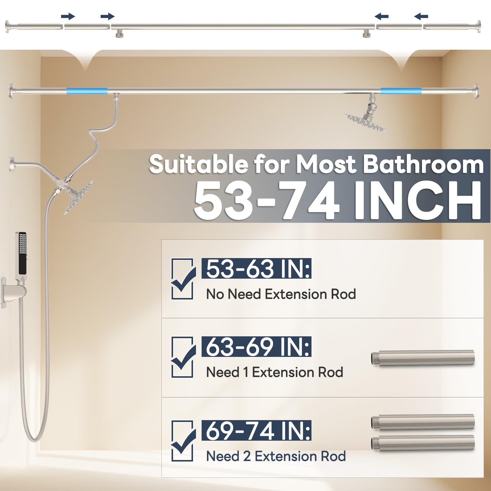 JFJIARUI 360-degree adjustable rain head covers the whole shower
