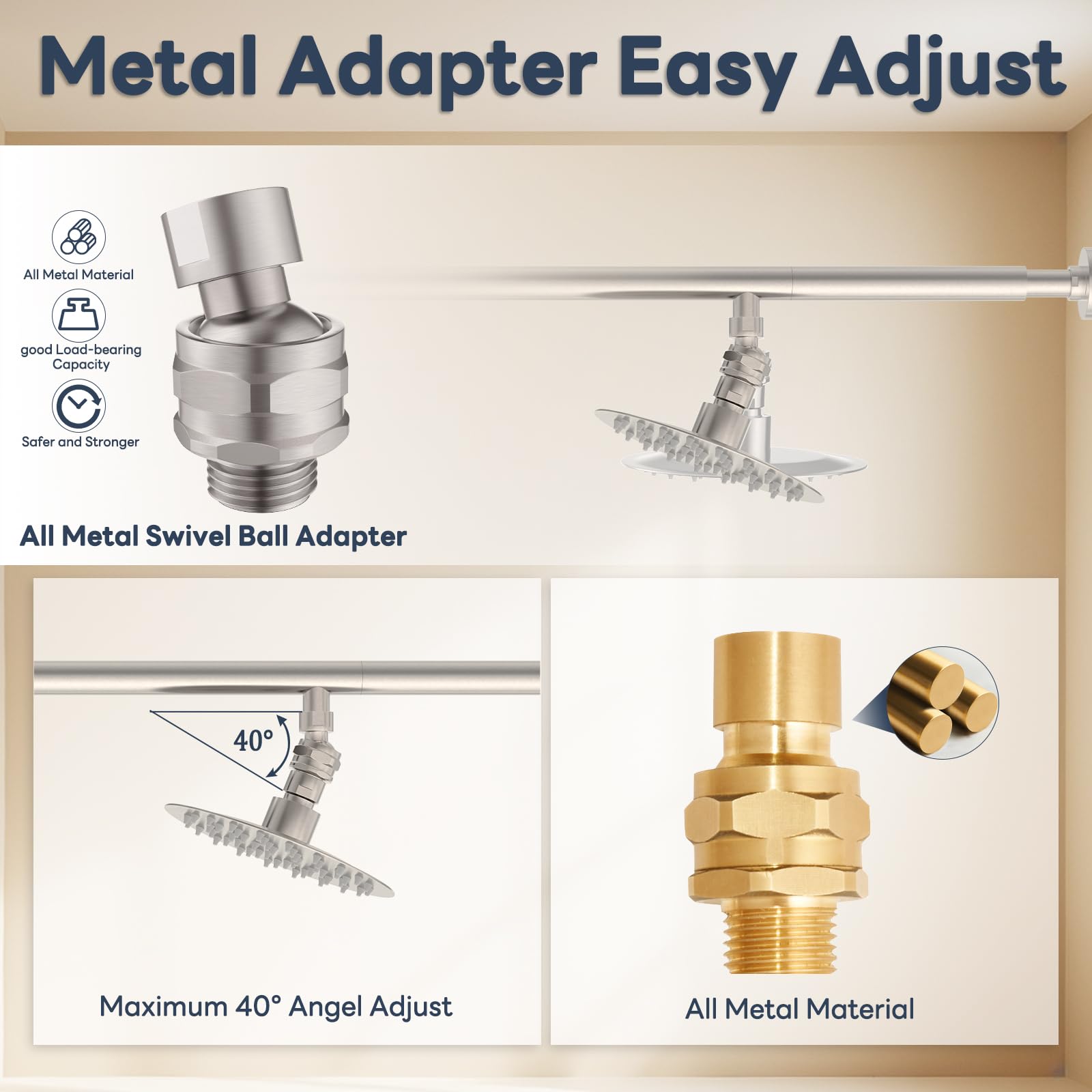 JFJIARUI 304 stainless steel heads resist rust for long-lasting shine