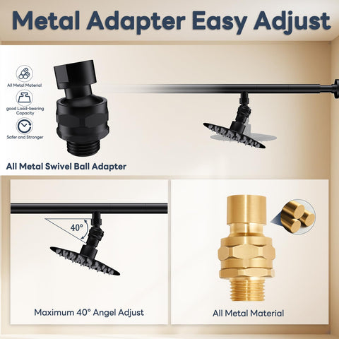 JFJIARUI 6-setting diverter lets you switch modes easily in seconds.