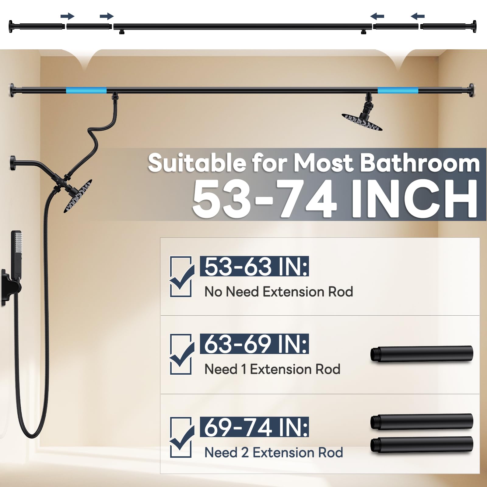 JFJIARUI matte black finish adds modern style and corrosion resistance.