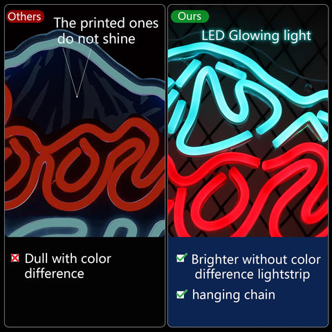 JFLLamp CRS Light neon sign in red and azure for eye-catching contrast