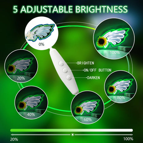 JFLLamp Eagles neon sign features 3D engraving for crisp glow