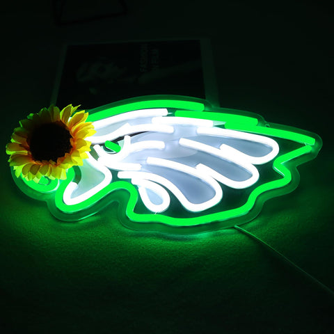 JFLLamp Eagles neon light provides vibrant LED illumination for bedrooms and lounges