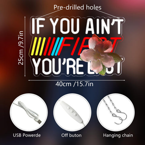 JFLLamp IF You Ain't First man cave neon sign boosts energy and style