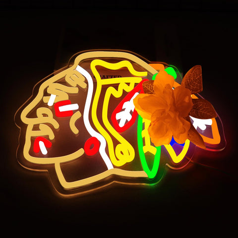 JFLLamp LED neon sign for bedroom decor adds colorful glow