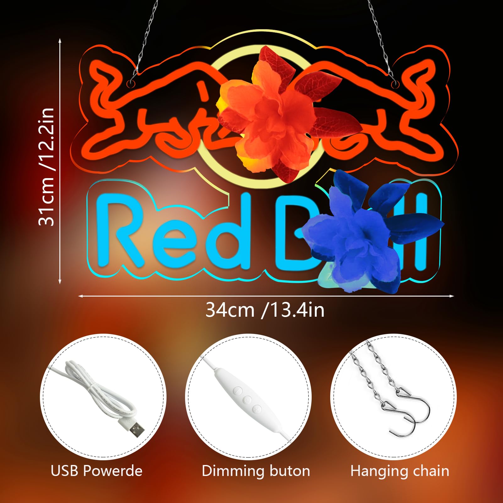 JFLLamp LED neon sign powered by USB for easy setup