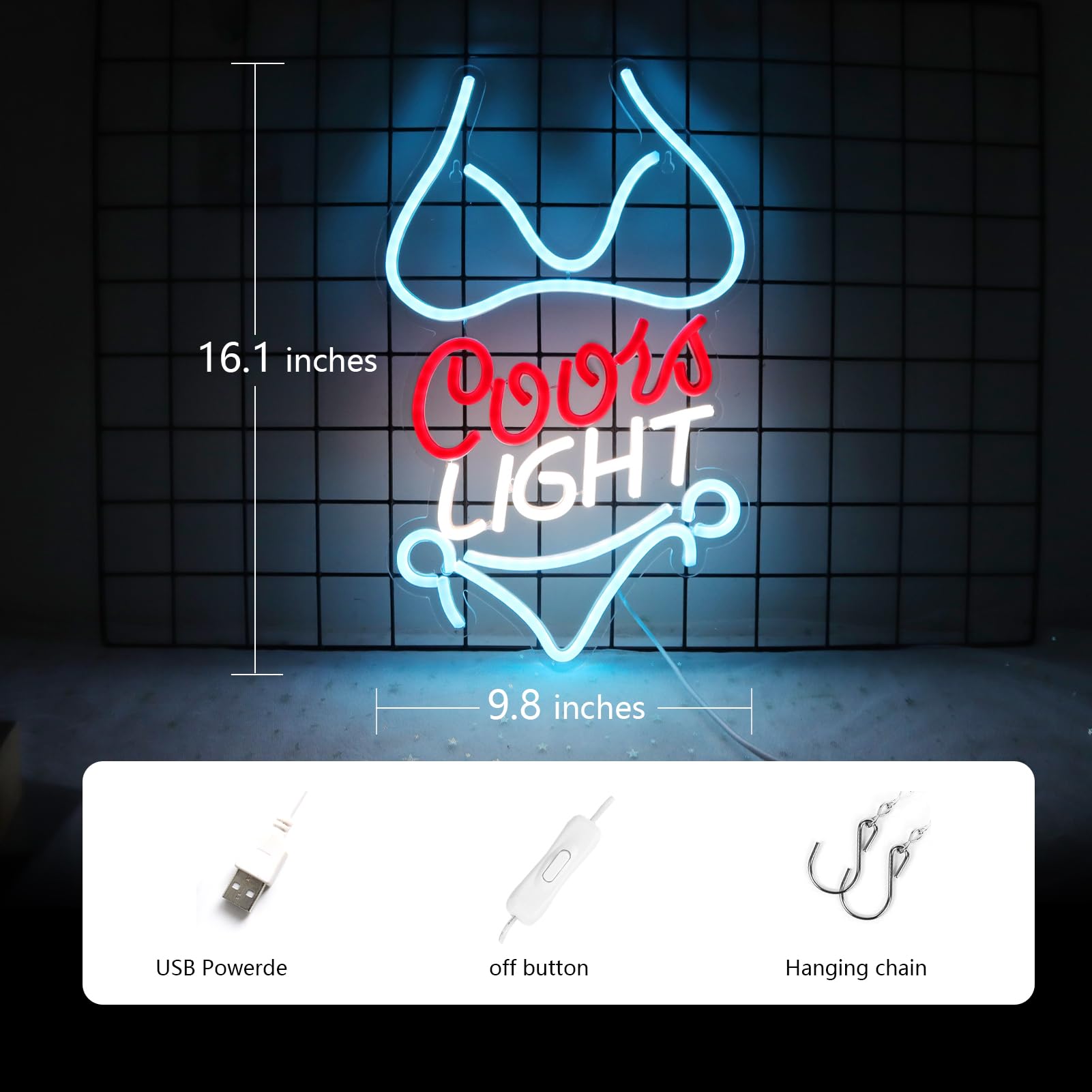 JFLLamp neon sign powered by USB 5V cable for flexible placement.