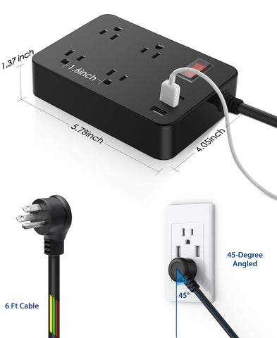 Jgstkcity outdoor power strip wall mount ready design for accessible placement