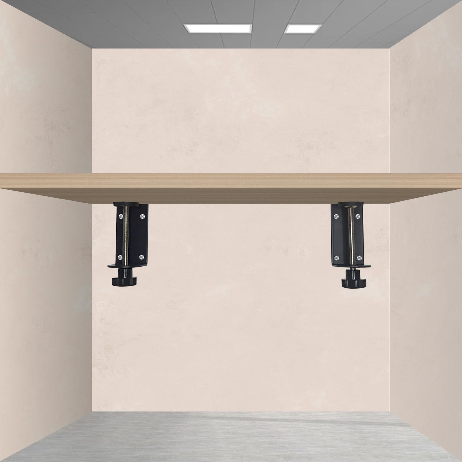 Jhanw 3-in C-Clamp back holes support pegboard mounting.