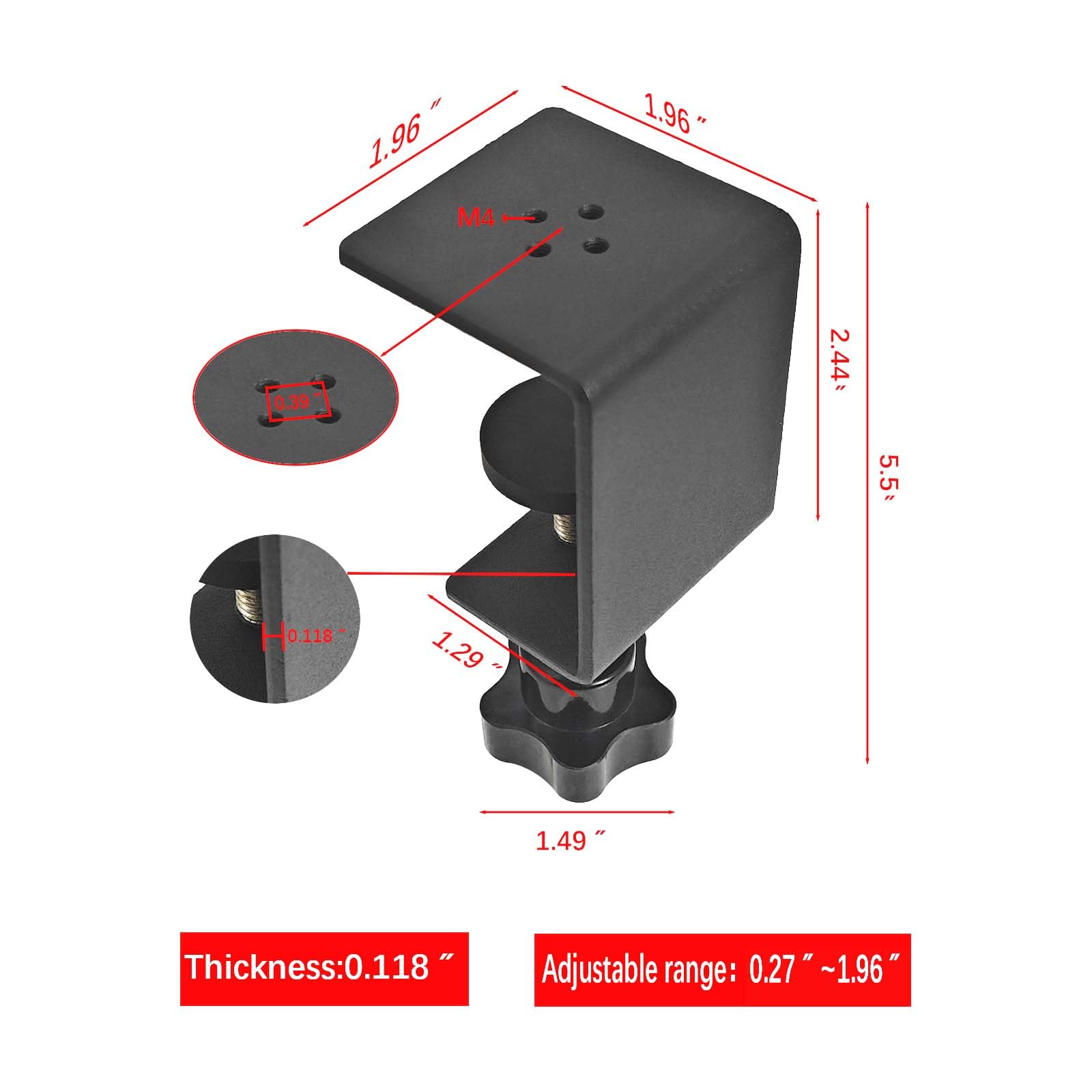 Jhanw heavy-duty C-clamp 2-pack delivers strong hold on wood and metal.