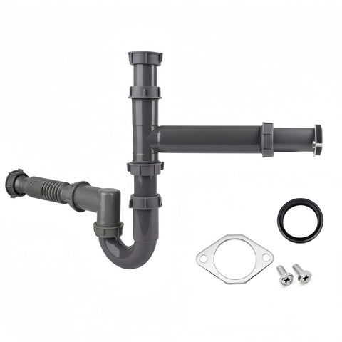JHBKing garbage disposal installation kit for double-bowl sinks with clear DIY potential
