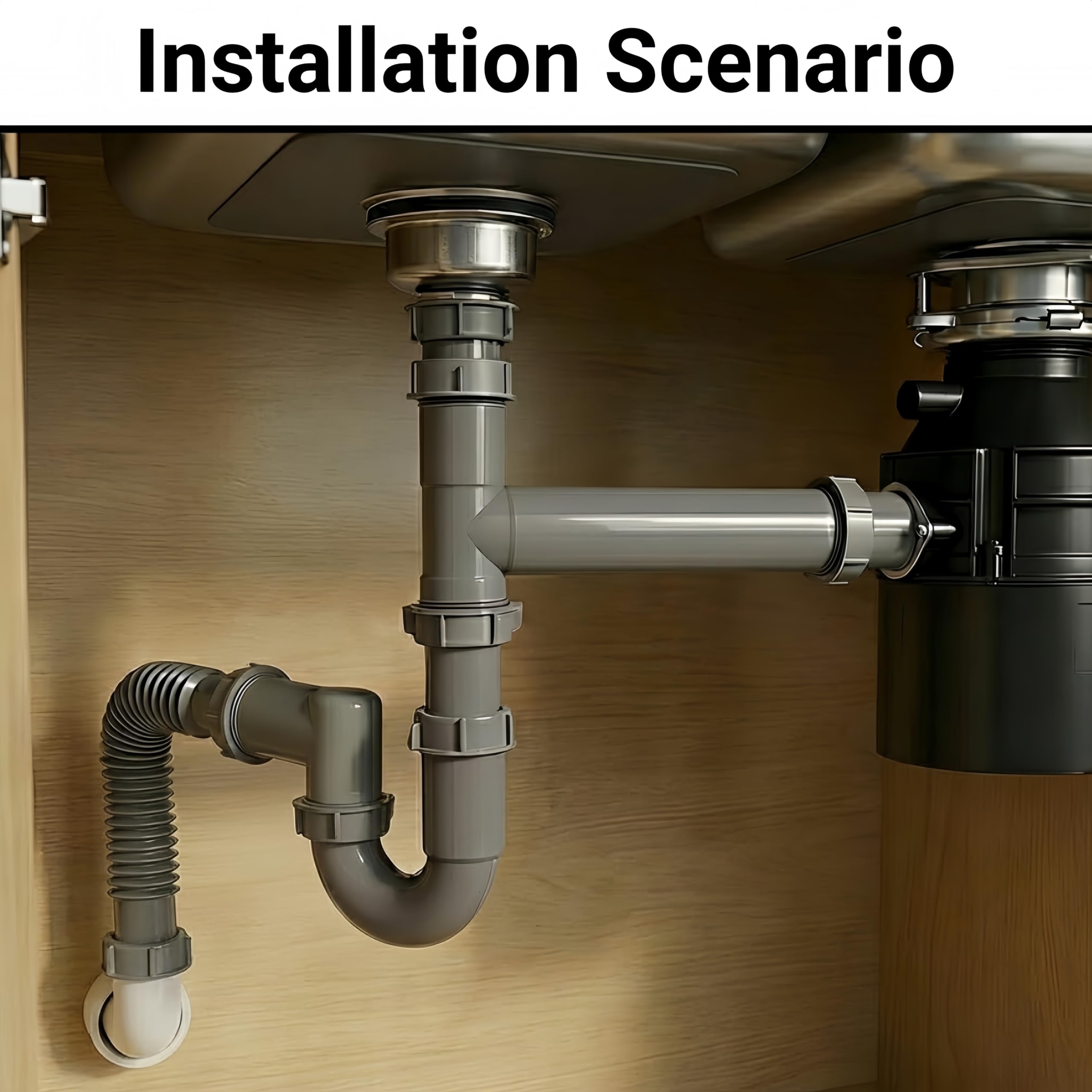 Tool-free assembly guide for easy under-sink installation by JHBKing