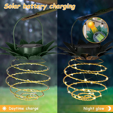 JHPGEOE garden lantern on tree or hook adds tropical charm