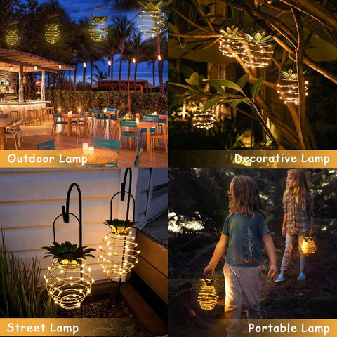 JHPGEOE solar pineapple light brightens patios with energy efficiency