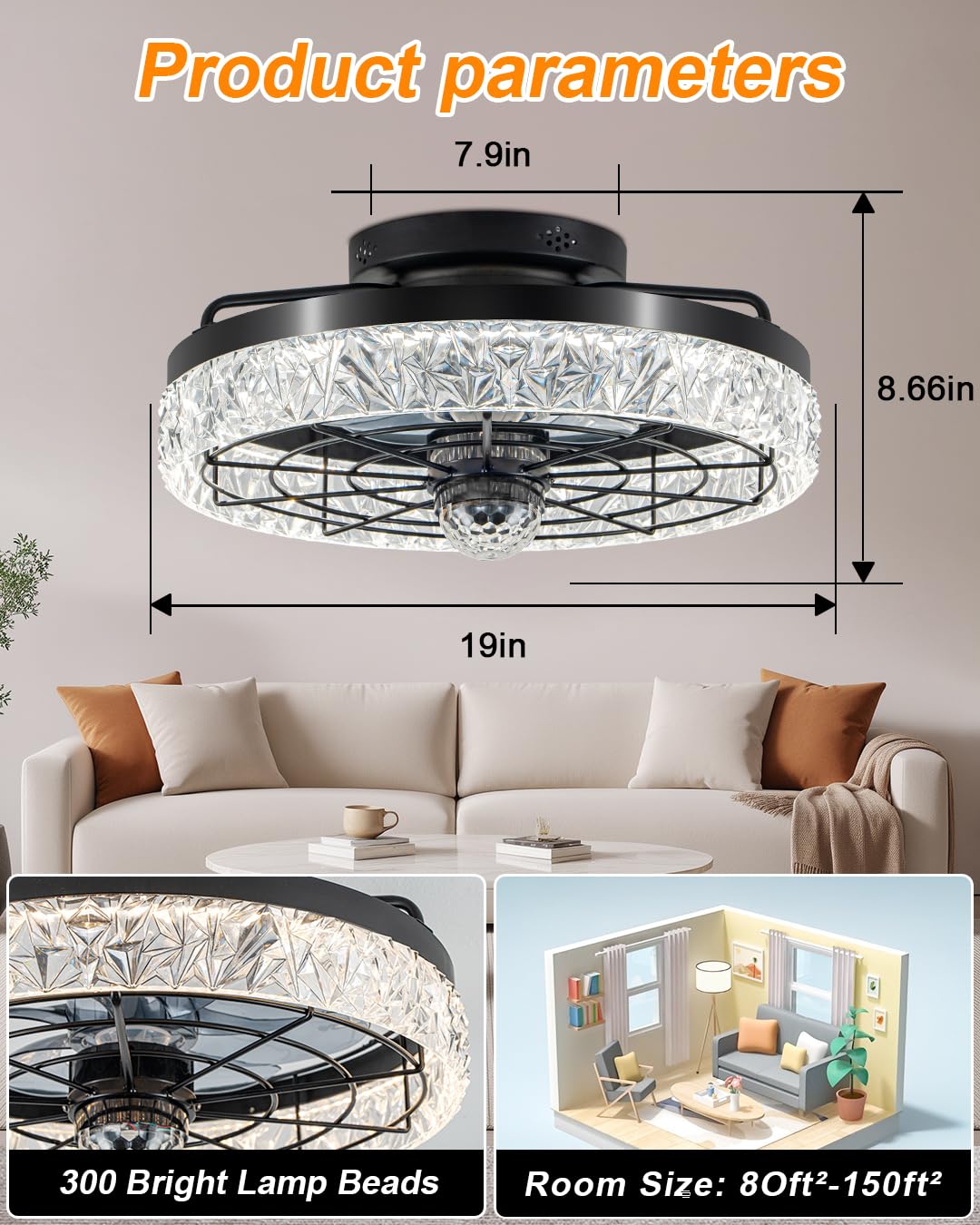 JHSYCH space-saving design suits low ceilings without sacrificing airflow.