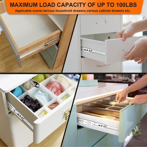 Ji2oo-Yi 18 inch slides ideal for kitchen cabinet drawers.