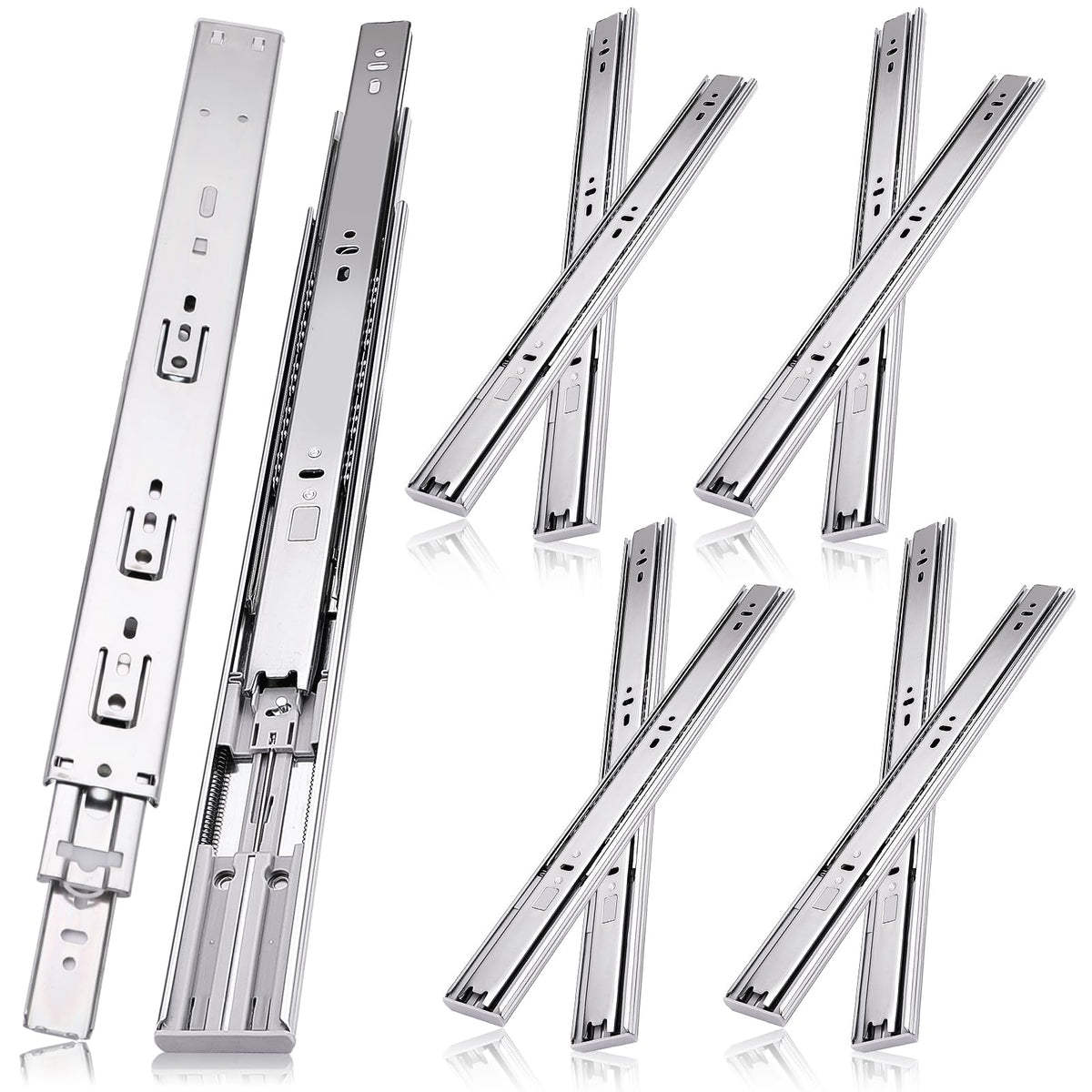 JI2OOYI 12-inch drawer slides soft close for silent cabinet operation