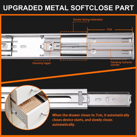 JI2OOYI silver-drawer-slides ready for kitchen or dresser use