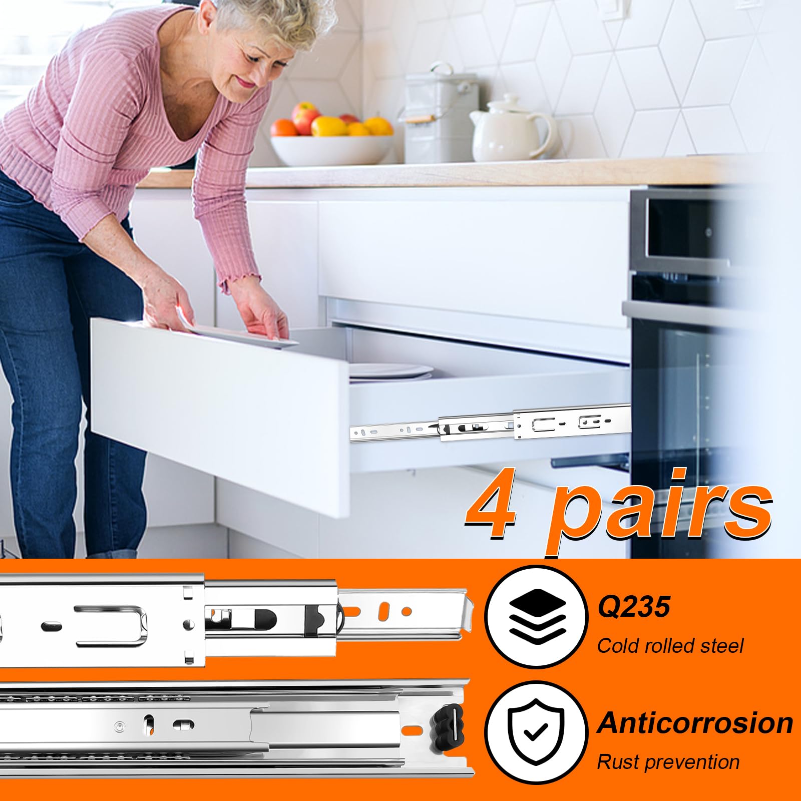 JI2OOYI heavy duty slides support up to 100 pounds