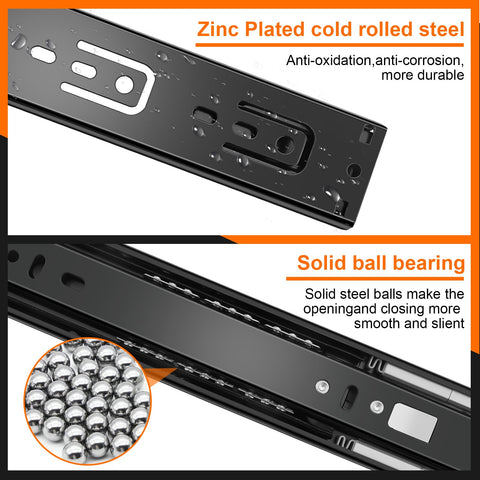 JI2OOYI side-mount drawer guide fits securely in cabinets.