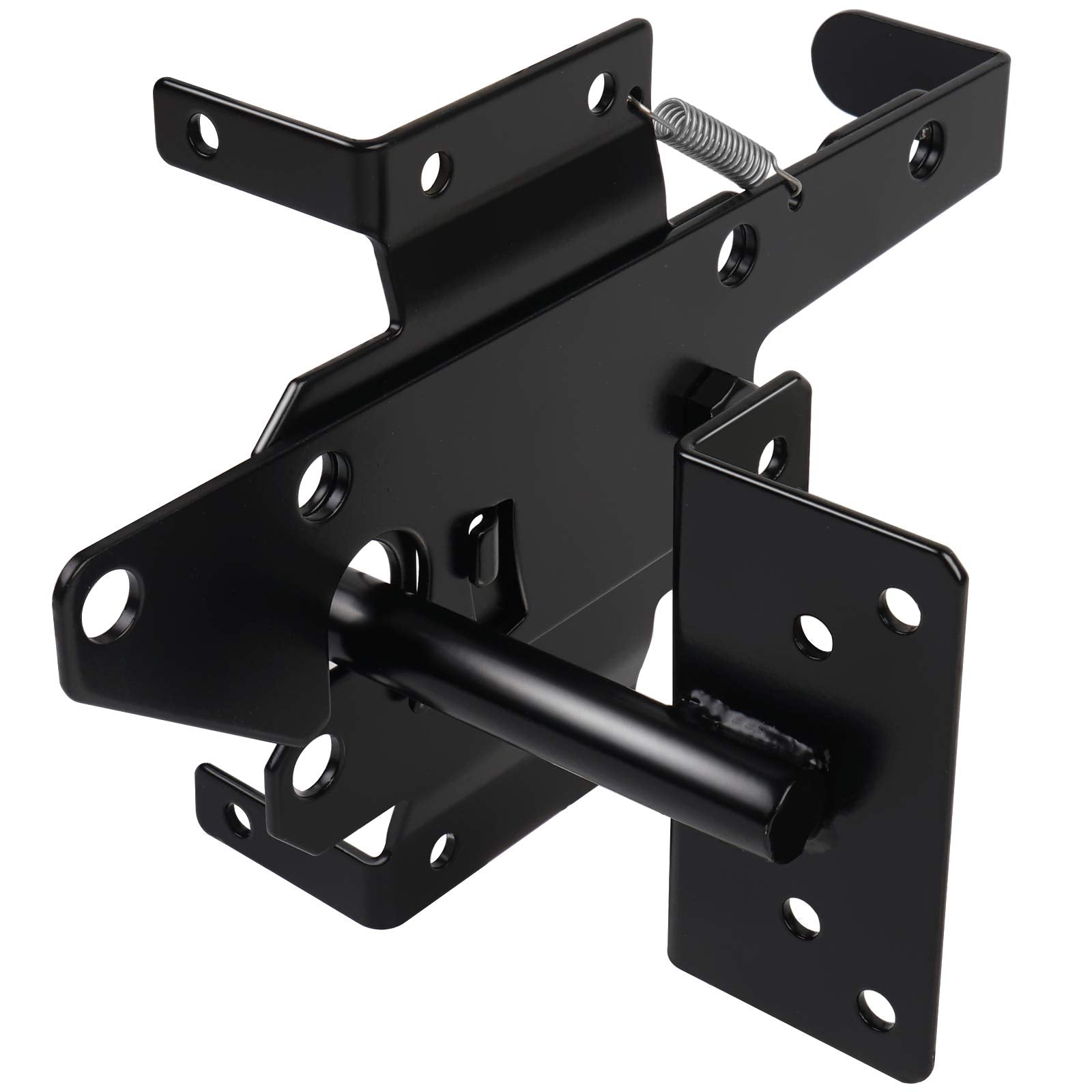 JIAHOO heavy-duty post-mount gate latch secures wooden fences