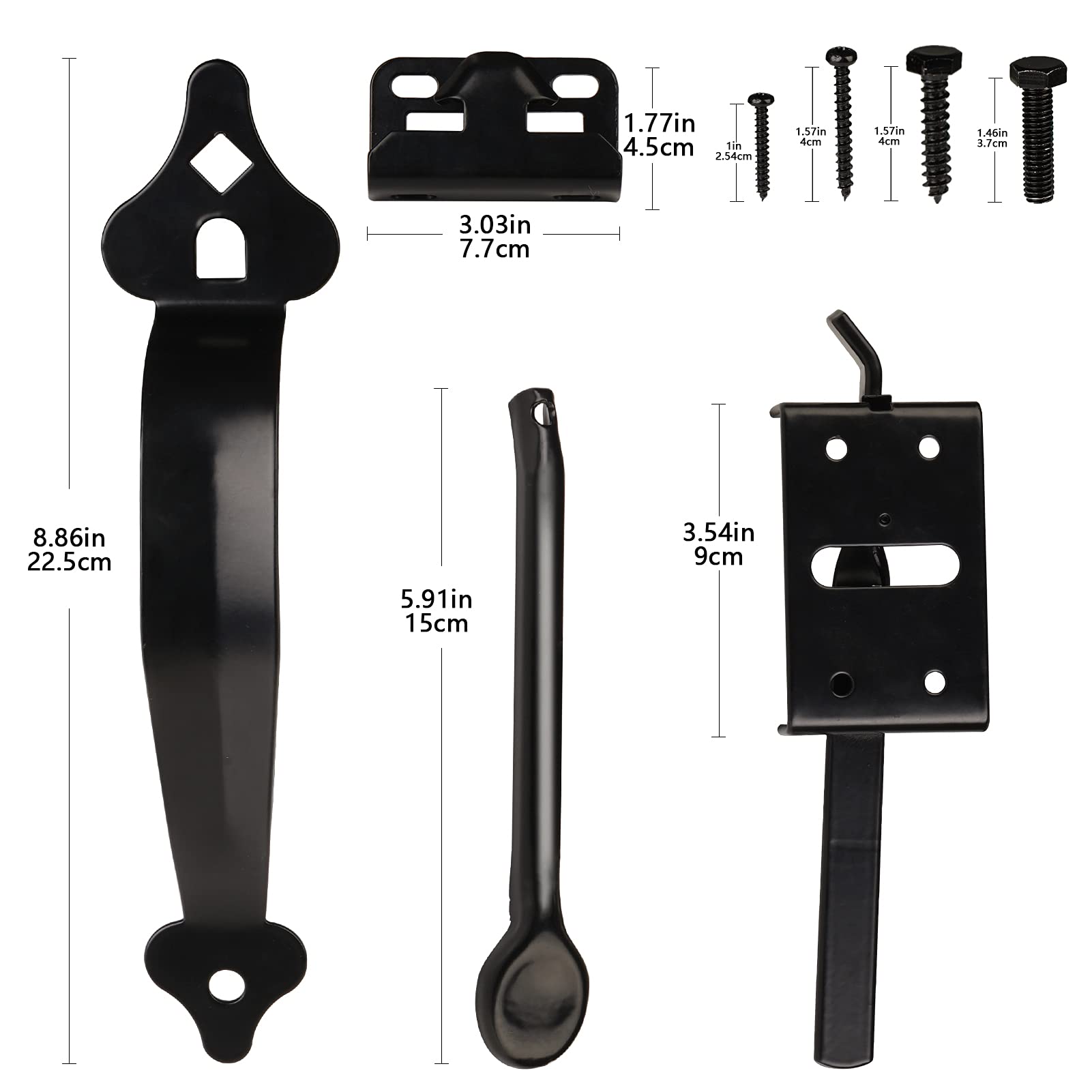 JIAHOO outward-swing gate setup suitable for wooden fences.