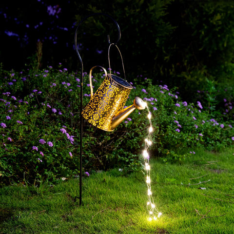JIAJIAMEI solar watering can light hanging for garden ambience and nighttime decor