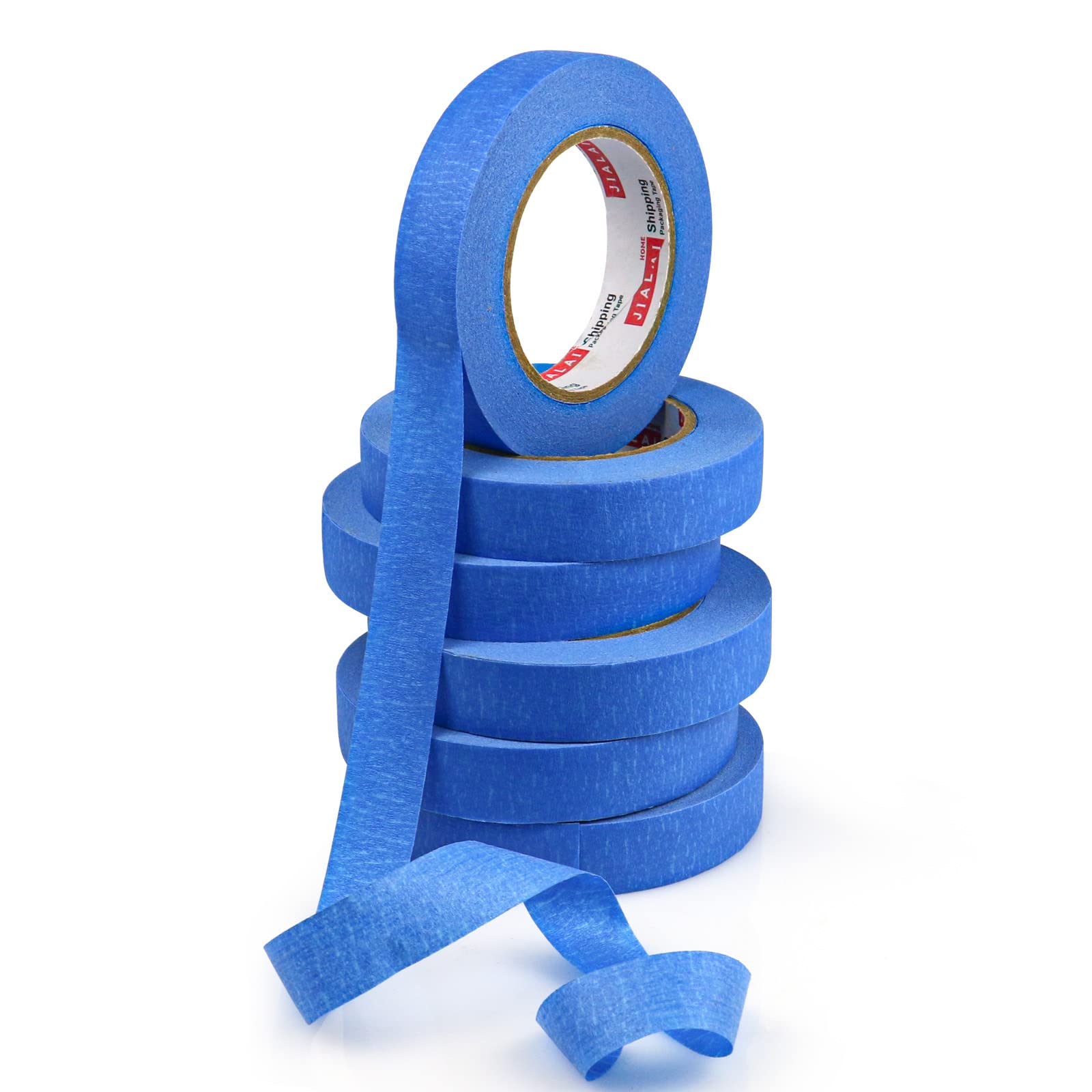JIALAI HOME six-roll pack blue painter tape for projects.