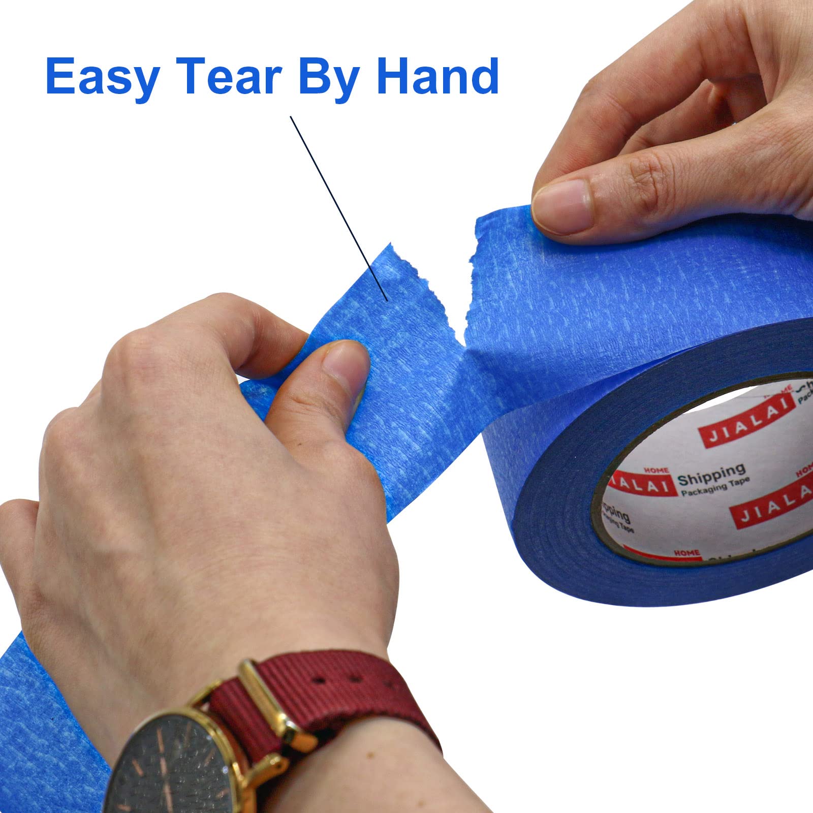 JIALAI HOME multi-surface tape works on wood, drywall, tile, and glass.