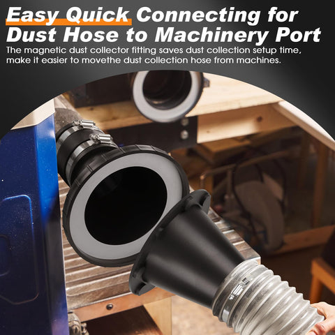 JIANBENKJ 2.5-inch dust hose couplers simplify moving hoses between machines