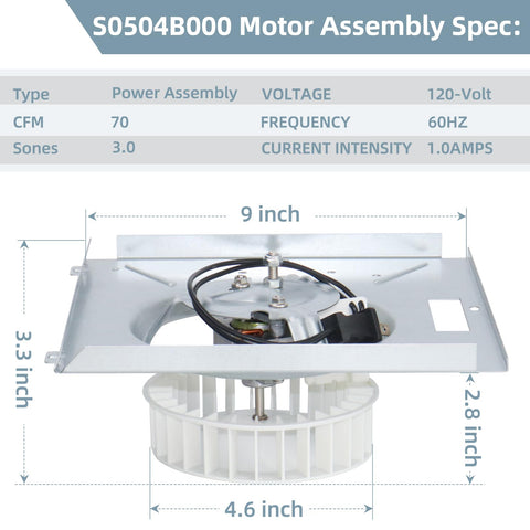 Compatibility guide for NuTone 757 and 769RL series motor assemblies.