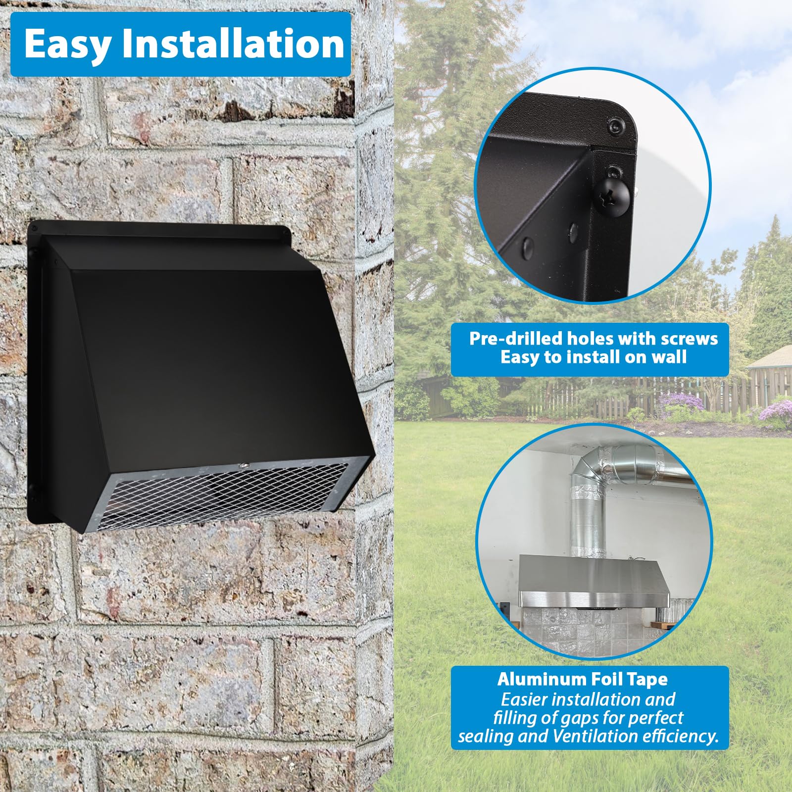 JIANBENKJ lint screen vent cover makes cleaning quicker and easier.